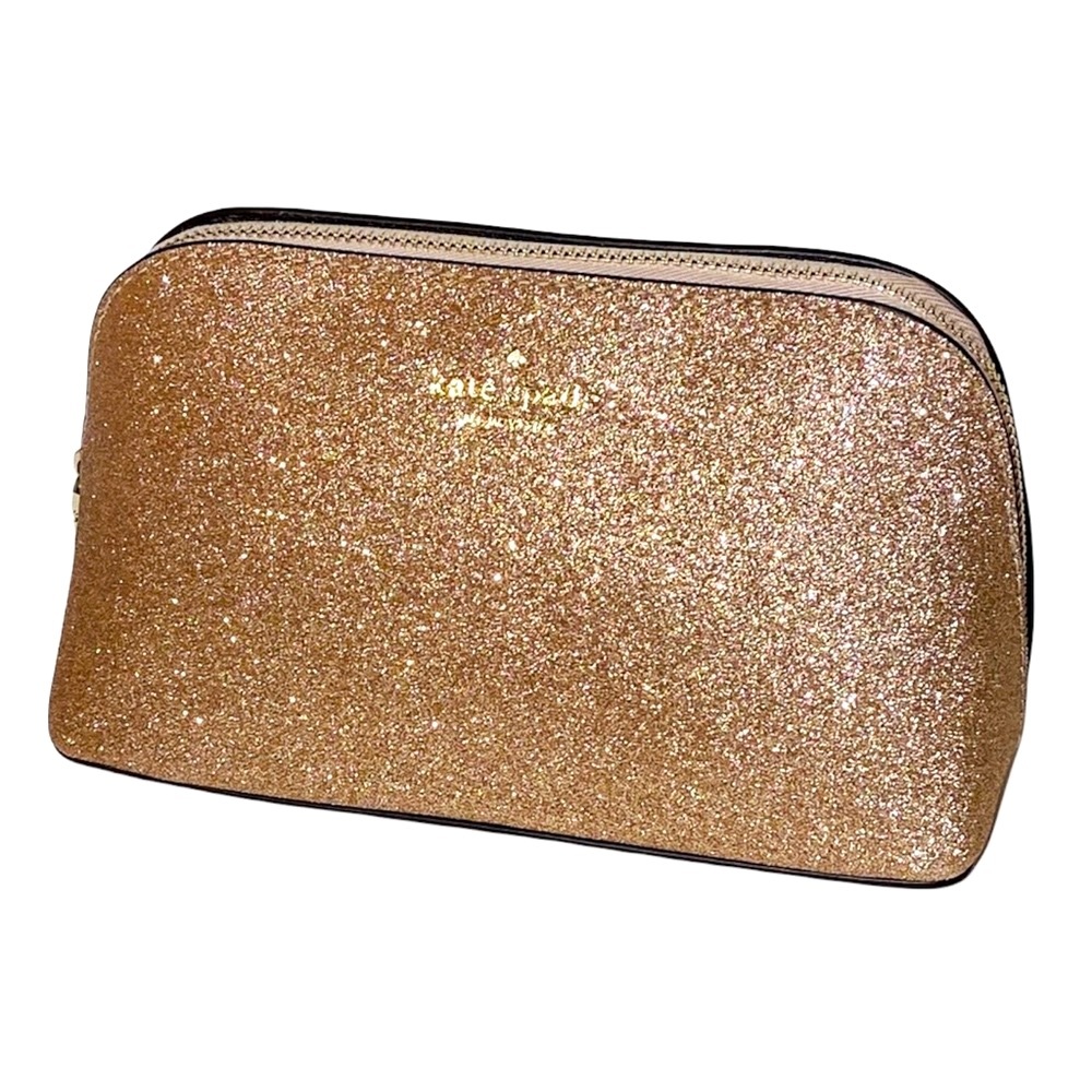 kate spade • Shimmy Glitter Rose Gold Small Cosmetic Case • All Occasions